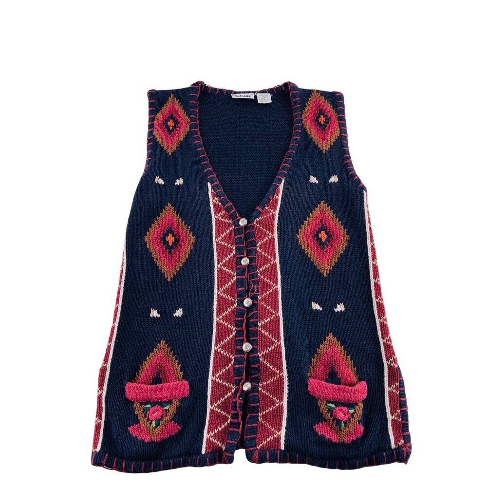 Capacity Womens Southwestern Knit Vest‎ M